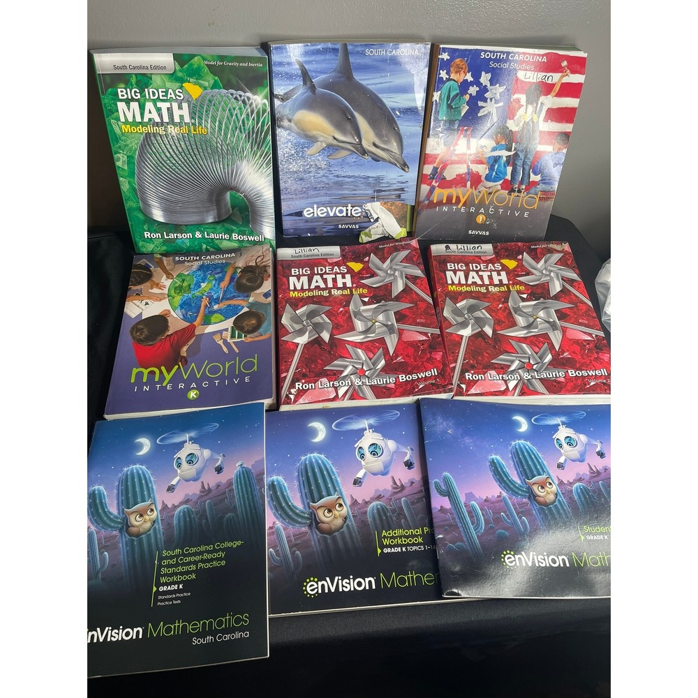 South Carolina Elementary Curriculum Lot Big Ideas Math Savvas Science Grade K 1